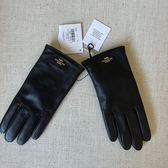 Coach | Accessories | New Black Coach Leather Gloves | Poshmark